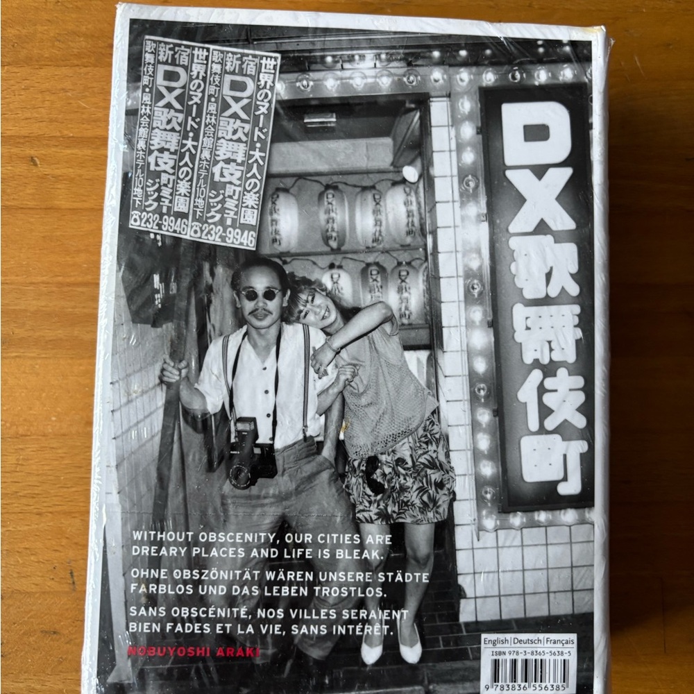 Taschen Araki Tokyo Lucky Hole with Red and Black Text